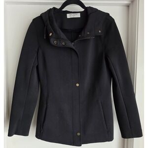 MM.LaFleur Black Travel Hooded Jacket - Gold Hardware - Size M - OrigamiTech